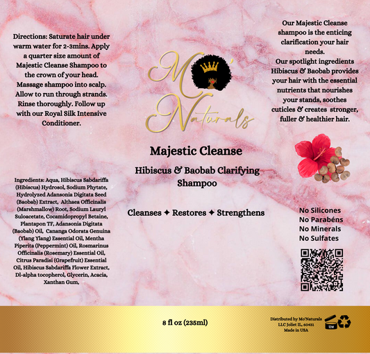 Majestic Cleanse Hibiscus & Baobab Clarifying Shampoo